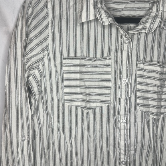 Japna 100% cotton button down stripe shirt (L) - Picture 4 of 6